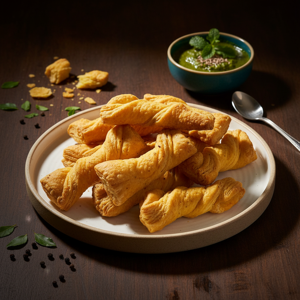 RLS Foods Masala Khari – crispy spiced puff pastry snack